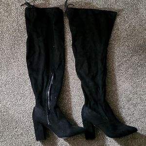 Tall black boots